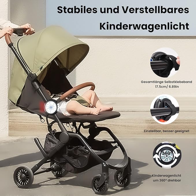 Kinderwagenlicht Oplaadbaar